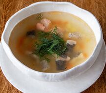 Уха из четырех видов рыбы