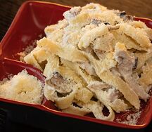 Паста курица и грибы 
