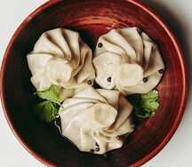 Хинкали со свининой и говядиной