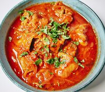 Чахохбили с курицей с лепешкой