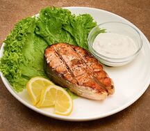 Стейк из сёмги в маринаде 