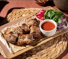 Свиная мякоть на углях