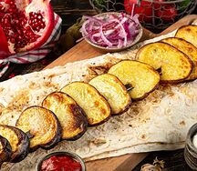 Картошечка с салом и специями на углях 