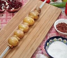 Картошечка с салом на мангале 
