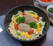 Зразы мясные с макаронами