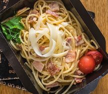Спагетти с беконом