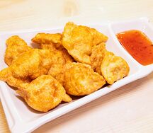 Пельмени жареные с говядиной