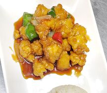 Курица жареная по-гонконгски и рис