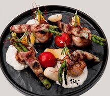 Морские гребешки в беконе