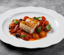 Треска с томатами