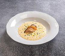 Лимонное ризотто с волжским судаком и щучьей икрой