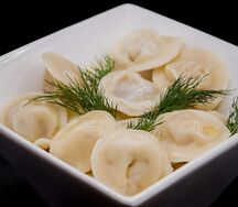 Пельмени с красной рыбой