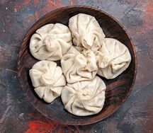 Хинкали отварные с бараниной
