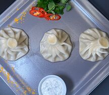 Хинкали с курицей отварные