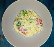 Паста с креветкой и брокколи