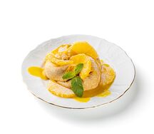 Блины с творогом и апельсинами