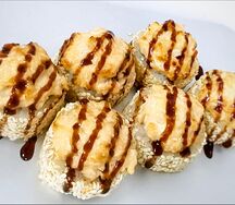 Запеченный ролл с курицей
