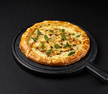 Открытый хачапури с грибами