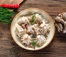 Мини-хинкали с грибами