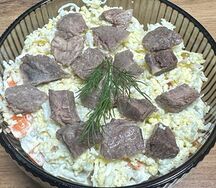 Оливье с телятиной