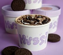 Шоколадный пудинг с солёным брауни