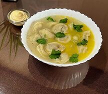 Пельмени Классические варёные с бульоном 