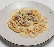 Паста трюфельная с грибами в сливочном соусе