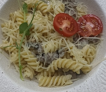 Паста с говядиной и грибами