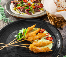 Креветки в соусе васаби