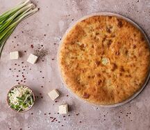 Осетинский пирог с сыром и зеленью