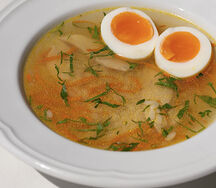 Куриный бульон с орзо