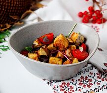 Хрустящие баклажаны с черри