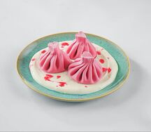 Хинкали отварные с вишней от Пиросмани и соусом 