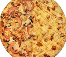 Пицца 2 вкуса Чикен Экзотик гигантская