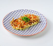 Окономияки с креветкой и беконом