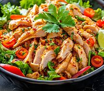 Салат Том ям с курицей 