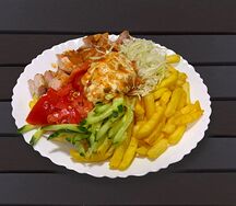 Шаурма на тарелке