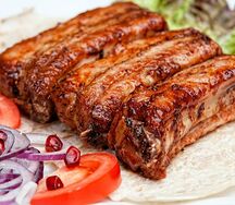 Шашлык из свиных ребрышек