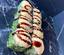 Запечённый с курицей и укропом