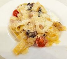 Паста куриная с грибами