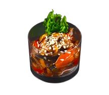 Салат с мраморной говядиной и овощами гриль