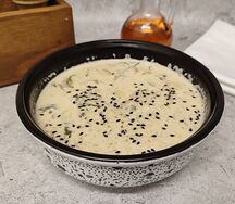 Сливочный суп с морепродуктами
