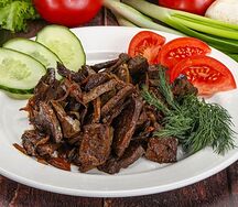 Печень жареная