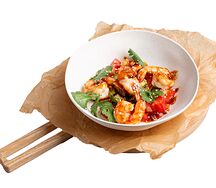 Авокадо гриль с креветками