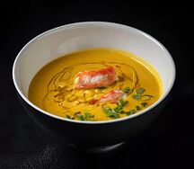 Крем-суп из кукурузы с крабом