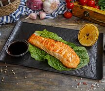 Филе семги на углях