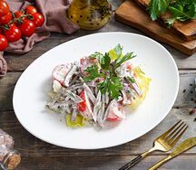 Салат с говяжьим языком