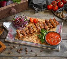 Шашлык из бараньих семечек