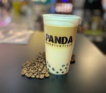 Холодный латте с карамельной тапиокой