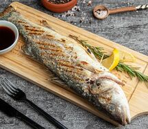 Сибас на мангале